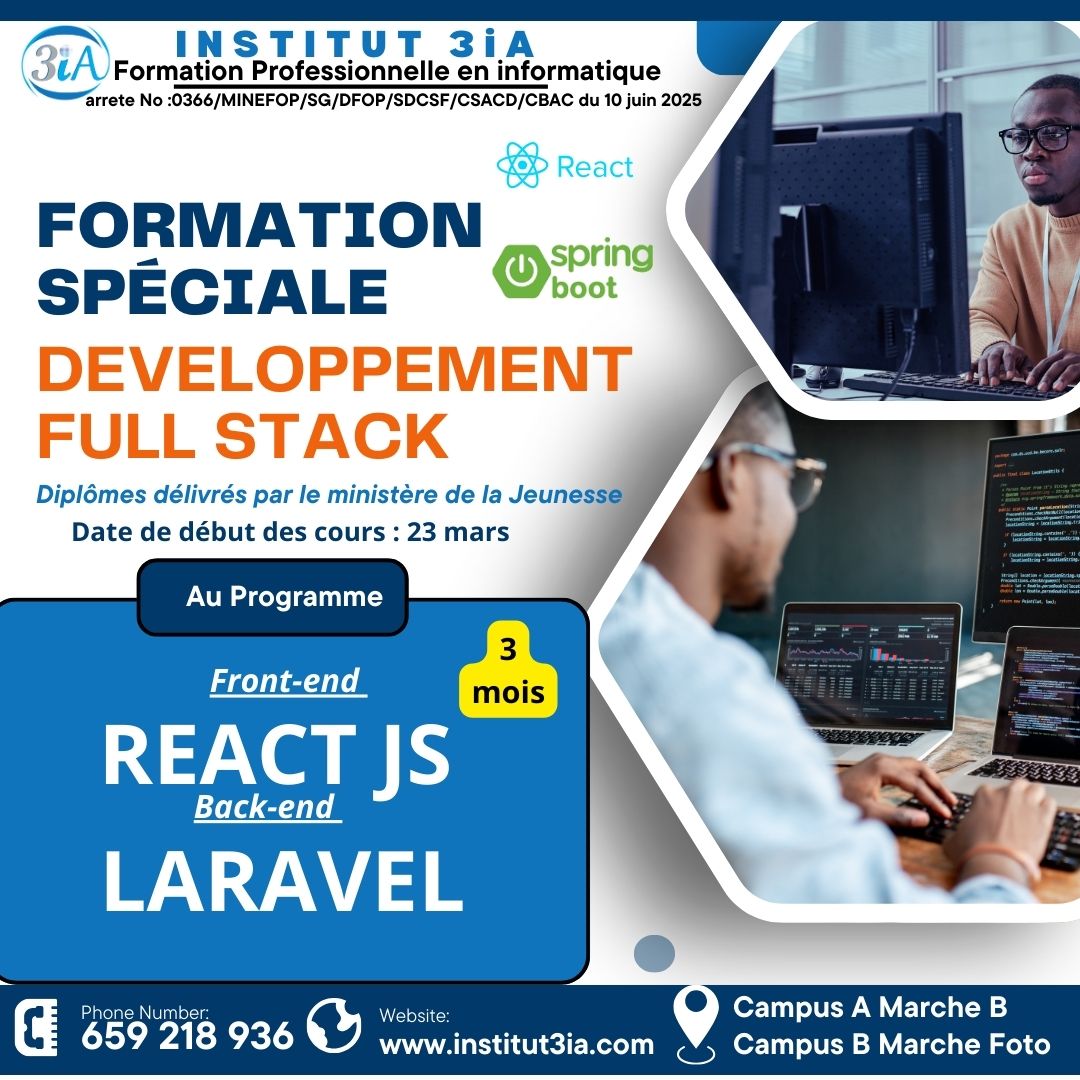 Formation Développement Full Stack React & Laravel