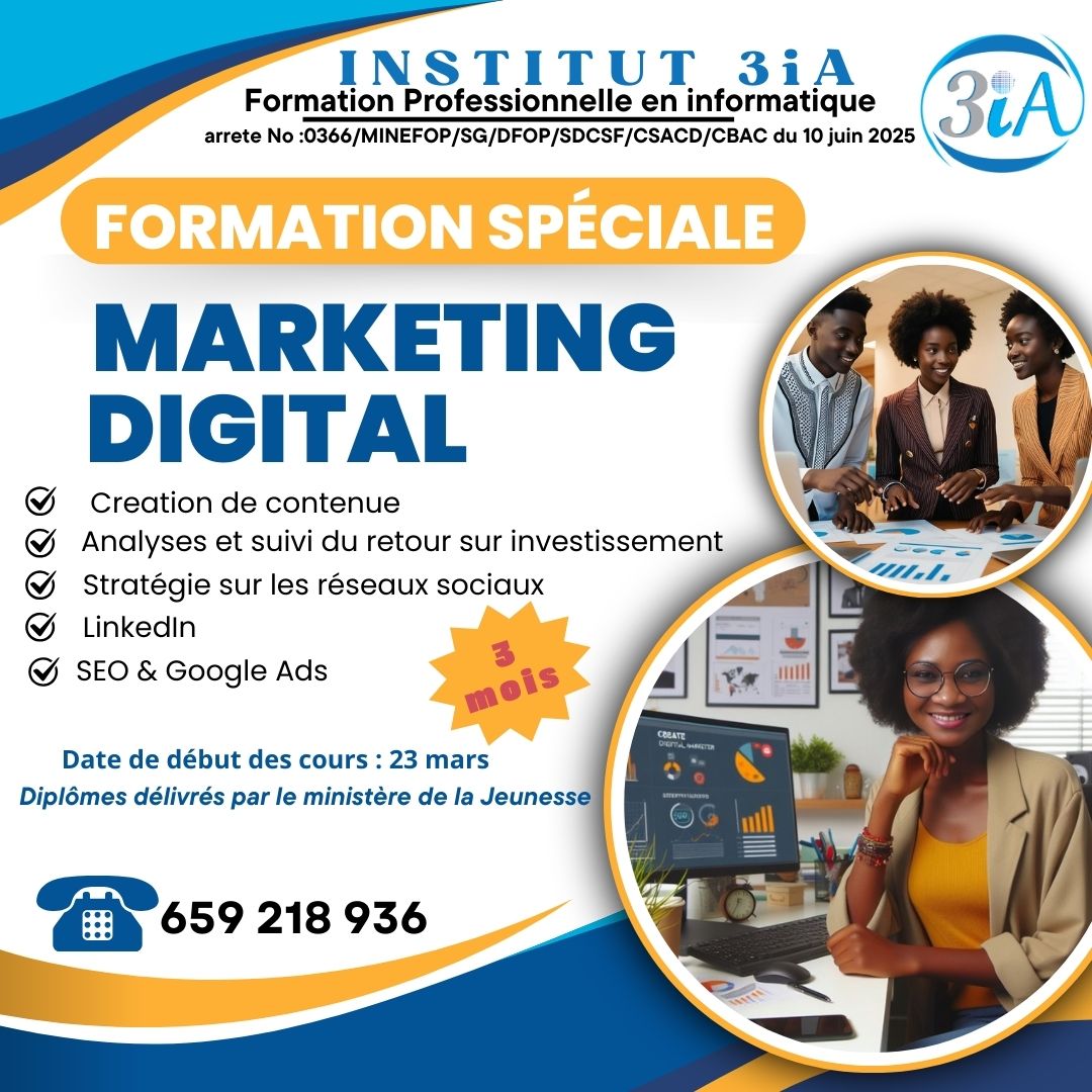 Session de formation en Marketing Digital