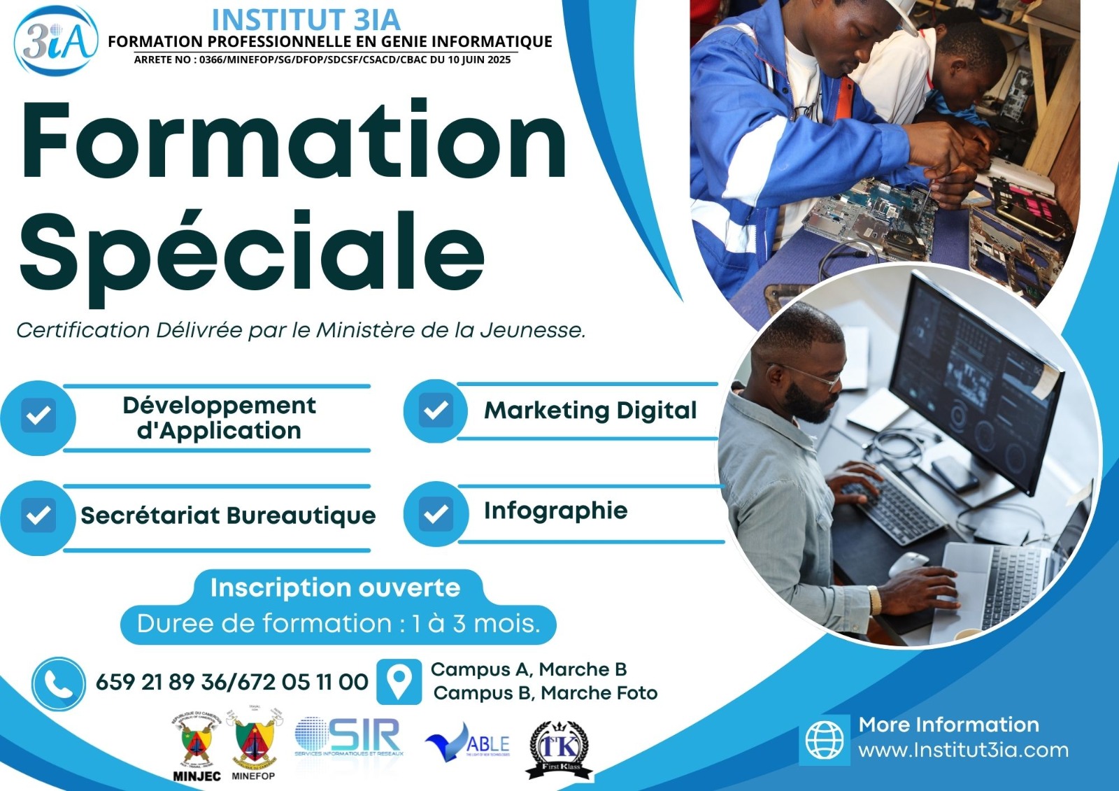 Formation spéciale en Génie Informatique – Institut 3IA