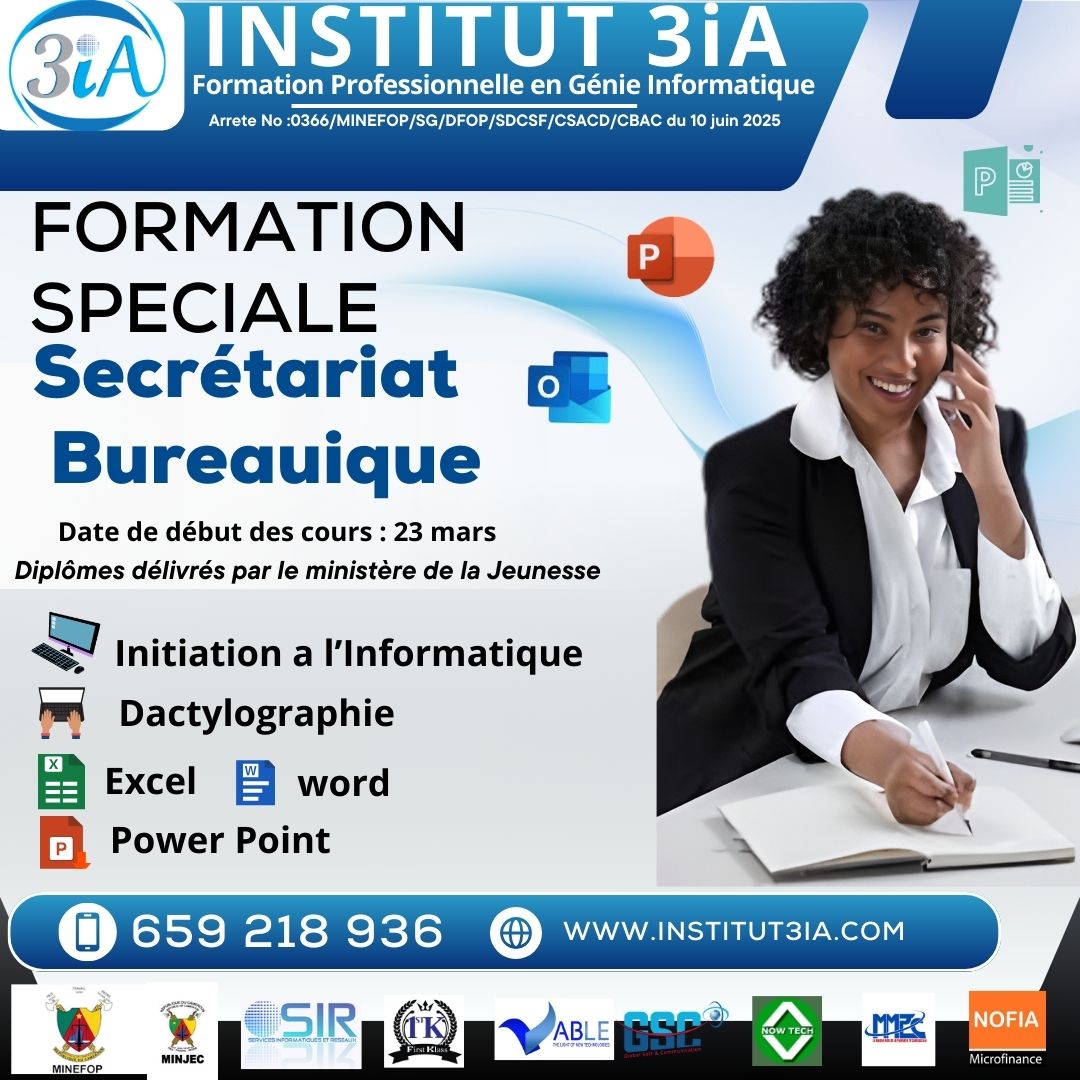 Formation spéciale en Secrétariat Bureautique